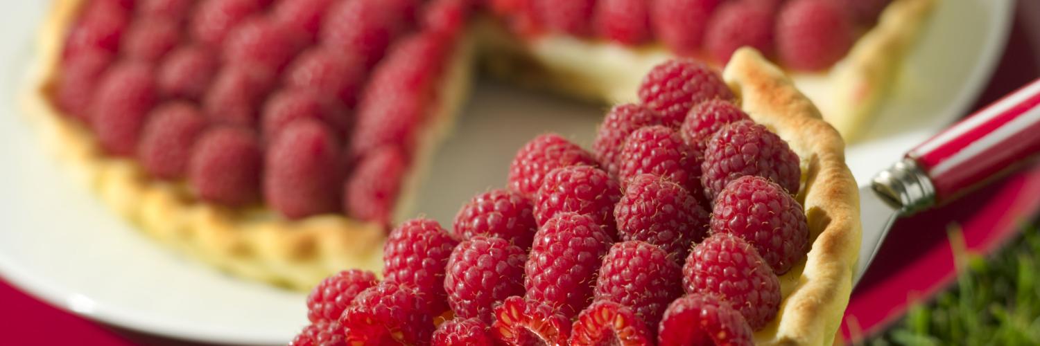 Tarte au chocolat blanc et framboises (pas avt aout 2004)