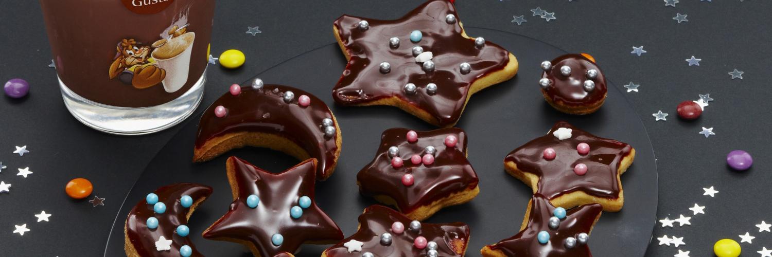 Petits sablés glacés au chocolat Petits sablés glacés au chocolat