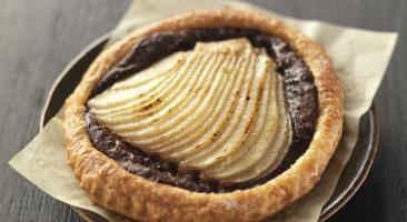 Fine amandine feuilletee poire chocolat