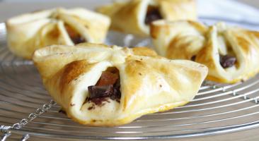 Feuilletés banane abricot chocolat