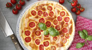 quiche aux tomates et au jambon