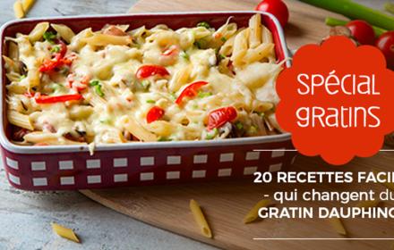 20 recettes faciles du gratin