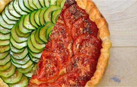 Tarte courgette ou tarte tomate
