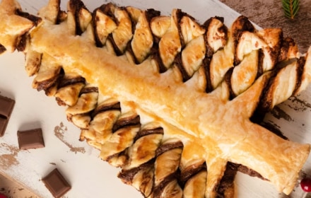 Desserts de Noël pâte feuilletée au chocolat