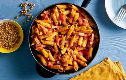 Penne jambon