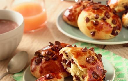 Petits pains aux pépites de chocolat au lait