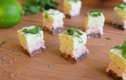 Mini cheesecake au râpé de jambon