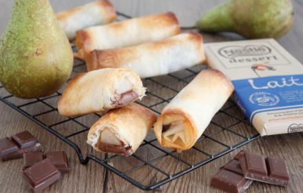 Nems poire chocolat au lait