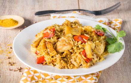Riz exotique au poulet Cookeo