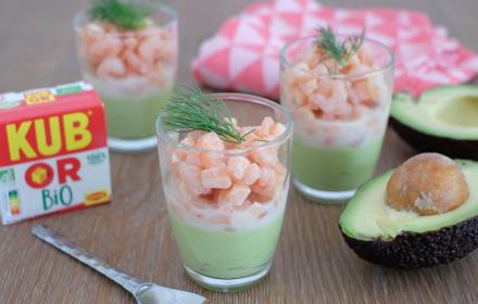 Verrine avocat crevettes