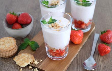 Mousse d'été façon tarte aux fraises