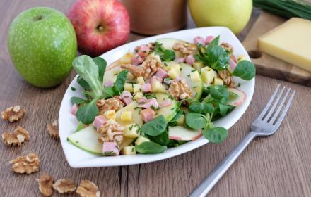 Salade pommes, Comté jambon