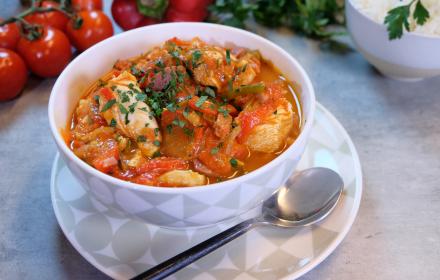 Poulet basquaise Monsieur Cuisine