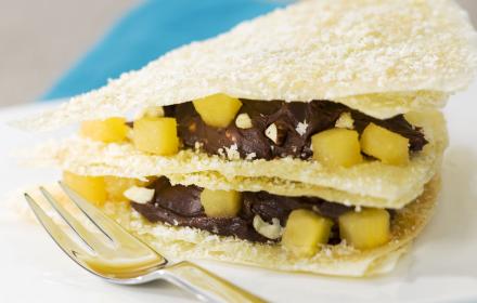Millefeuilles chocolat noisettes et ananas