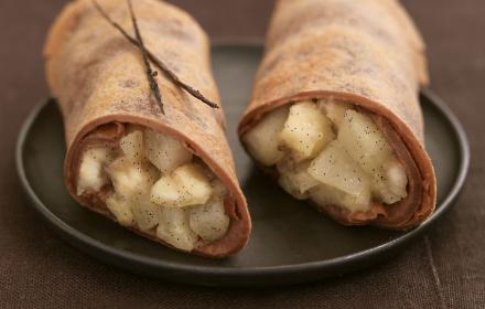 Crepes au chocolat bananes et poires (pas avant octobre 2010)