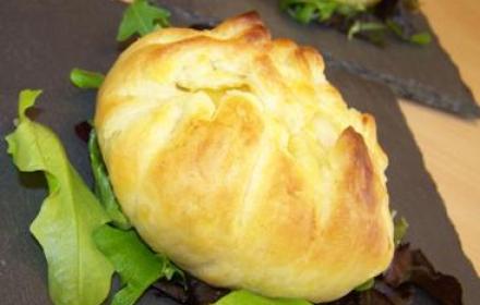 Aumonières feuilletées béchamel et champignons
