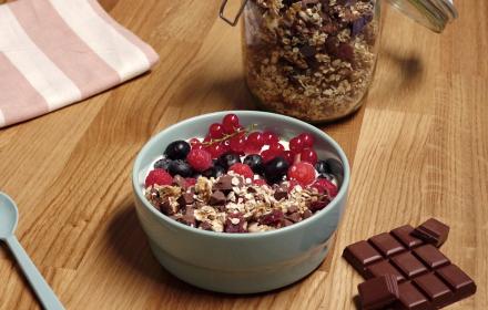 Muesli maison au chocolat au lait