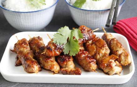 Brochettes de poulet façon yakitori