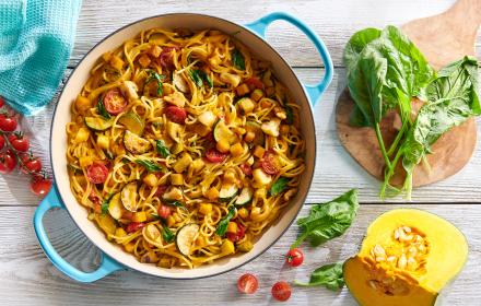 One pot pasta veggie