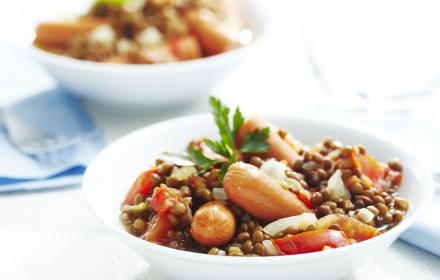 Mijotée de lentilles aux Knacki