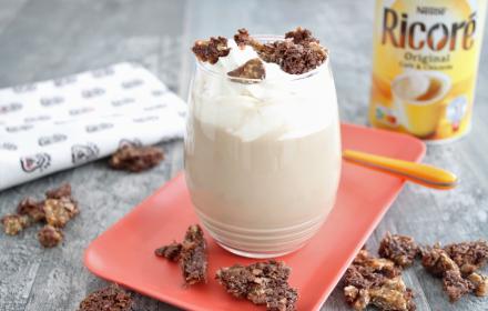 ricoré et croustillant de caramel aux graines