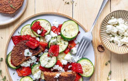 Gourmand courgette et poivron feta