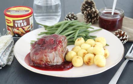 Boeuf lardé sauce griotte