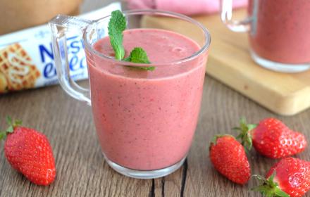 Smoothie fraise menthe