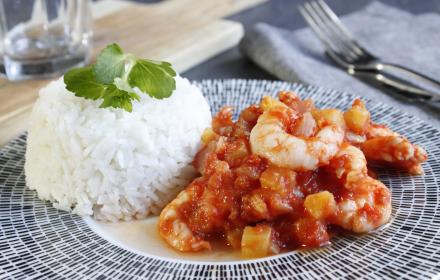 Crevettes sauce aigre douce
