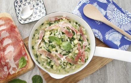 Risotto vert et coppa