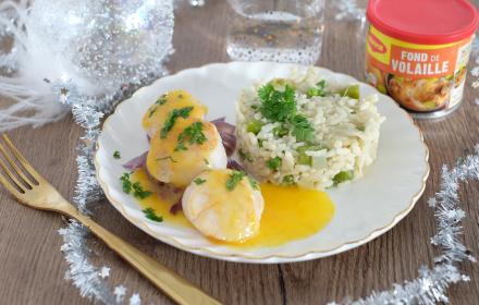 Saint Jacques sauce à l'orange