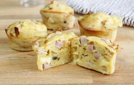 Muffins champignons jambon comté