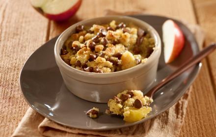 Crumble aux pommes et pépites de chocolat