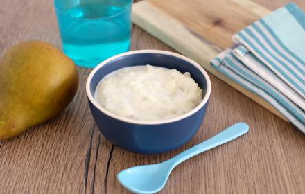 Recette semoule au miel et à la poire pour bébé