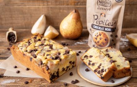 Gâteau poires & pépites
