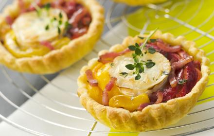 Tartelettes aux poivrons grilles chevre et thym (pas avant juillet 2007)