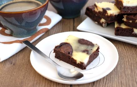 Brownie marbré
