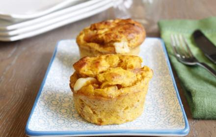 Muffins céréales potiron lardons chèvre