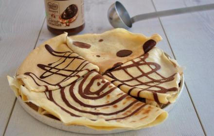 Crêpes motifs à la pâte à tartiner