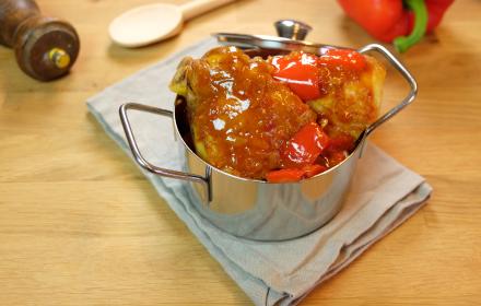 Poulet basquaise sucré salé