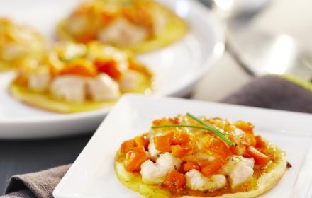Tarte fine à la dinde, carotte et mozzarella