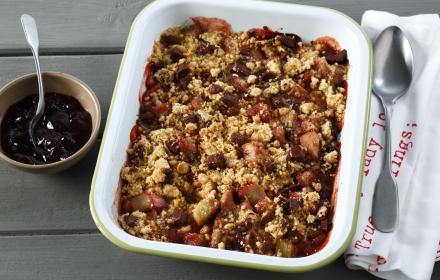 Crumble a la rhubarbe