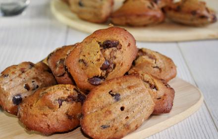 Madeleines au chocolat Bio et sucre rapaduro