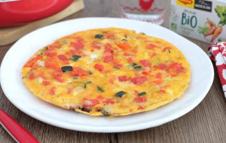 Omelette aux légumes méditérannéens