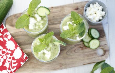 Smoothie concombre feta menthe