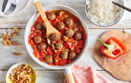 Boulettes de boeuf et riz façon thaï