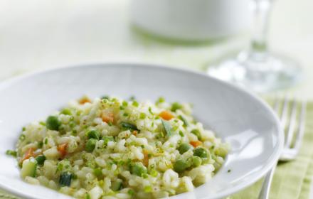Risotto de légumes et chèvre