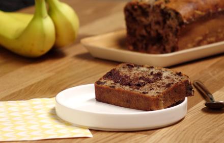 Banana cake aux pépites de chocolat corsé