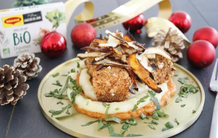 Saumon pané pain d'épices noisettes