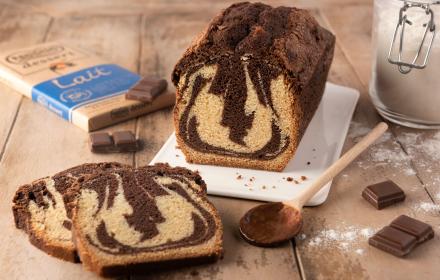 cake marbré au chocolat au lait